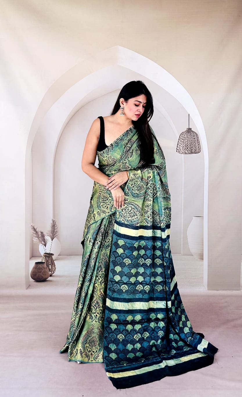 Pure Modal Ajrakh Silk